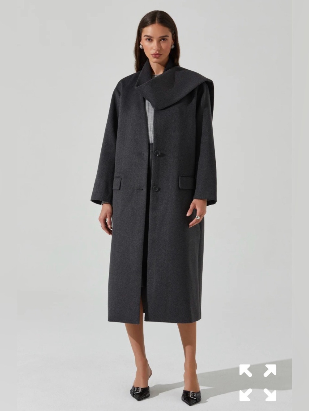 ASTR The Label Londyn Scarf Longline Coat